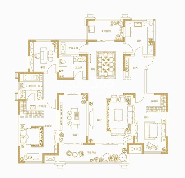 中海开元壹号郡六栋官邸12#楼户型图